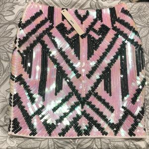 Sequin mini skirt